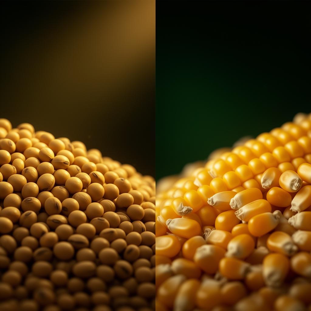 Grãos de milho em close